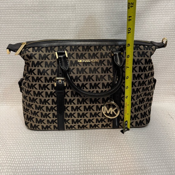 Michael Kors Logo Woven Satchel - Picture 6 of 12